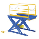 Vestil Steel Ground Lift Scissor Table 44 In. x 84 In. 3000 Lb. Capacity Blue - EHLTG-4484-3-54