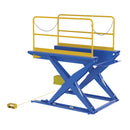 Vestil Steel Ground Lift Scissor Table 44 In. x 84 In. 3000 Lb. Capacity Blue - EHLTG-4484-3-54