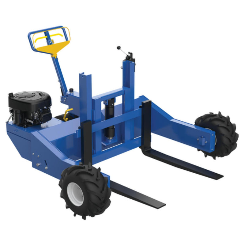 Vestil Steel Heavy Duty 344CC Gas Powered Drive and Lift All-Terrain Pallet Truck 36 In. Long Adjustable Width Forks 2,000 Lb. Capacity Blue - ALL-T-2-GPT-HD