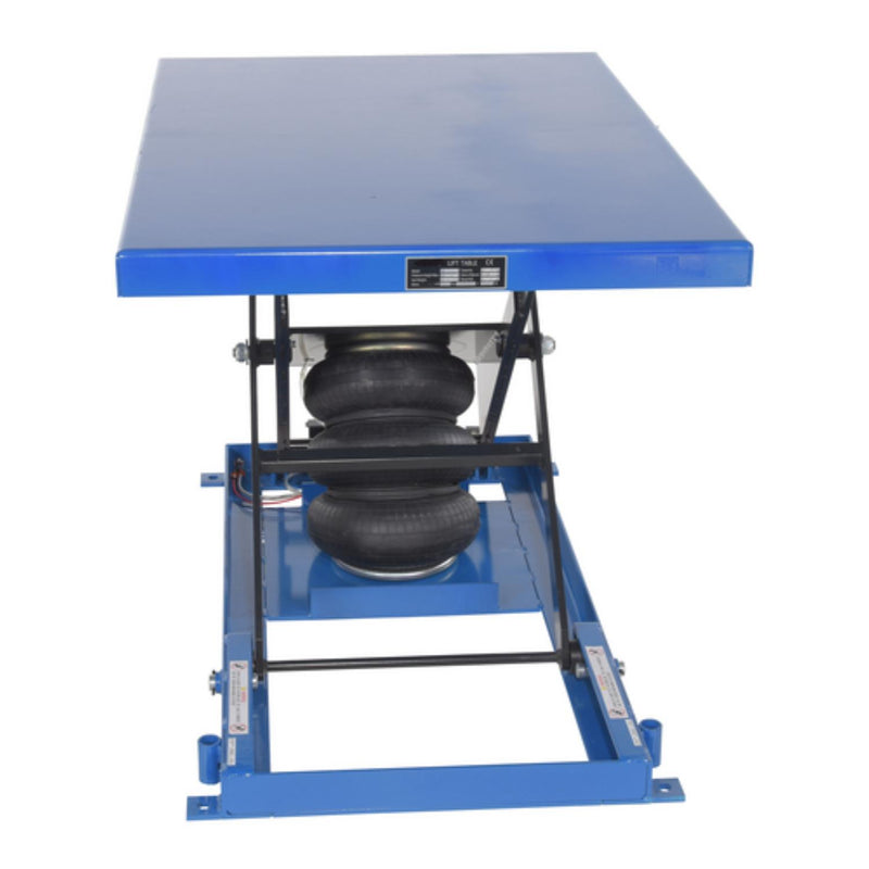 Vestil Steel Heavy-Duty Air Bag Scissor Lift Table 48 In. x 32 In. 1,000 Lb. Capacity Blue - ABLT-1000