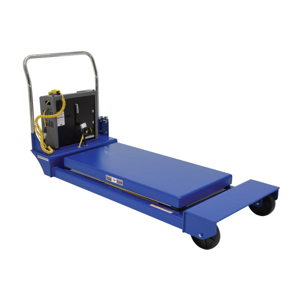 Vestil Steel Heavy Duty Portable Scissor Lift Table 24 In. x 48 In. 3000 Lb. Capacity Blue - PST-2448-3-46