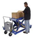 Vestil Steel Heavy Duty Portable Scissor Lift Table 24 In. x 48 In. 3000 Lb. Capacity Blue - PST-2448-3-46