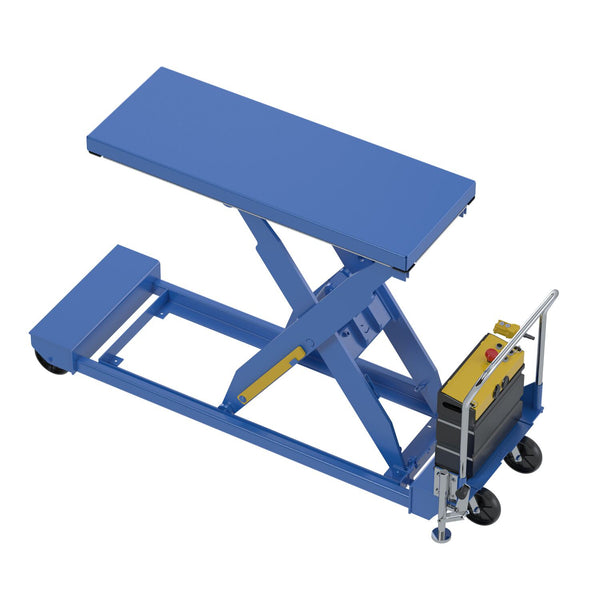 Vestil Steel Heavy Duty Portable Scissor Lift Table 24 In. x 64 In. 1000 Lb. Capacity Blue - PST-2464-1-58