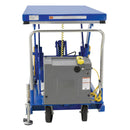 Vestil Steel Heavy Duty Portable Scissor Lift Table 46 In. 3000 Lb. Capacity Blue - PST-3-46