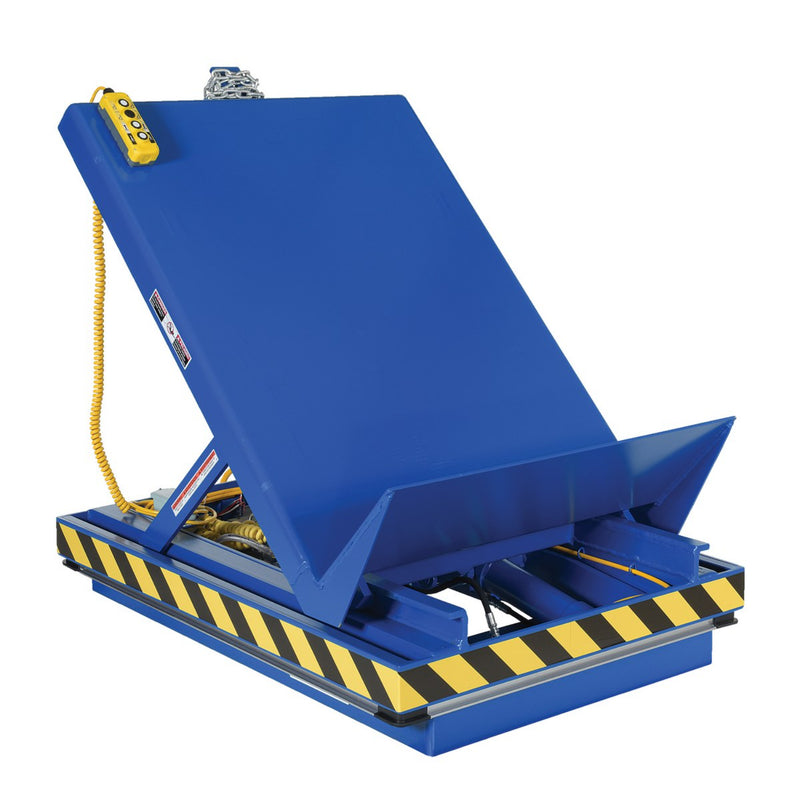 Vestil Steel Lift and End Tilt Scissor Table 36 In. x 48 In. 4000 Lb. Capacity Blue - EHLTT-3648-4-47