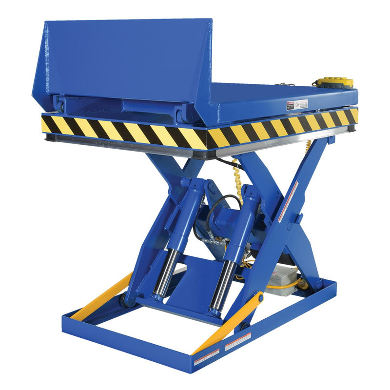 Vestil Steel Lift and End Tilt Scissor Table 36 In. x 48 In. 4000 Lb. Capacity Blue - EHLTT-3648-4-47