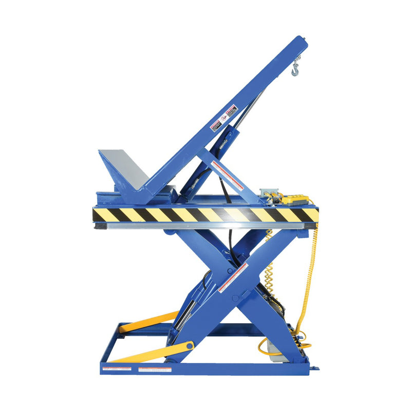 Vestil Steel Lift and End Tilt Scissor Table 36 In. x 48 In. 4000 Lb. Capacity Blue - EHLTT-3648-4-47