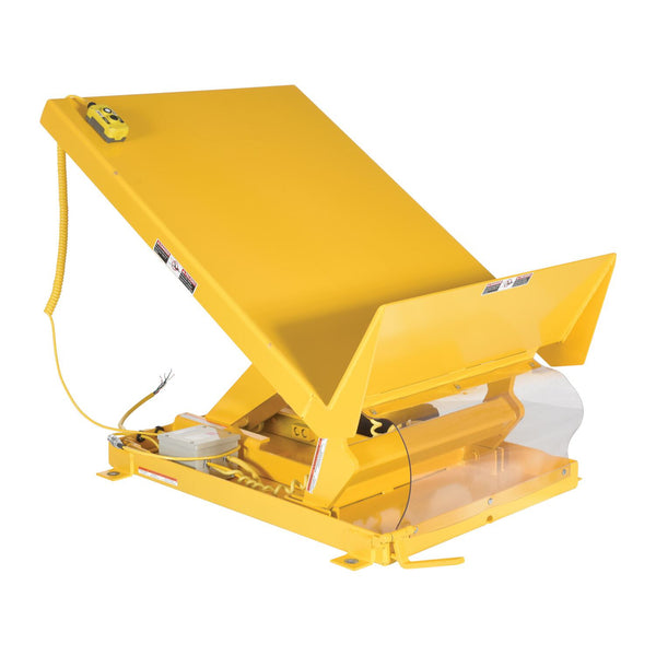 Vestil Steel Lift Table 36 In. x 48 In. AC Powered 460 Volt 3 Phase 2,000 Lb. Capacity Yellow - UNI-3648-2-YEL-460-3