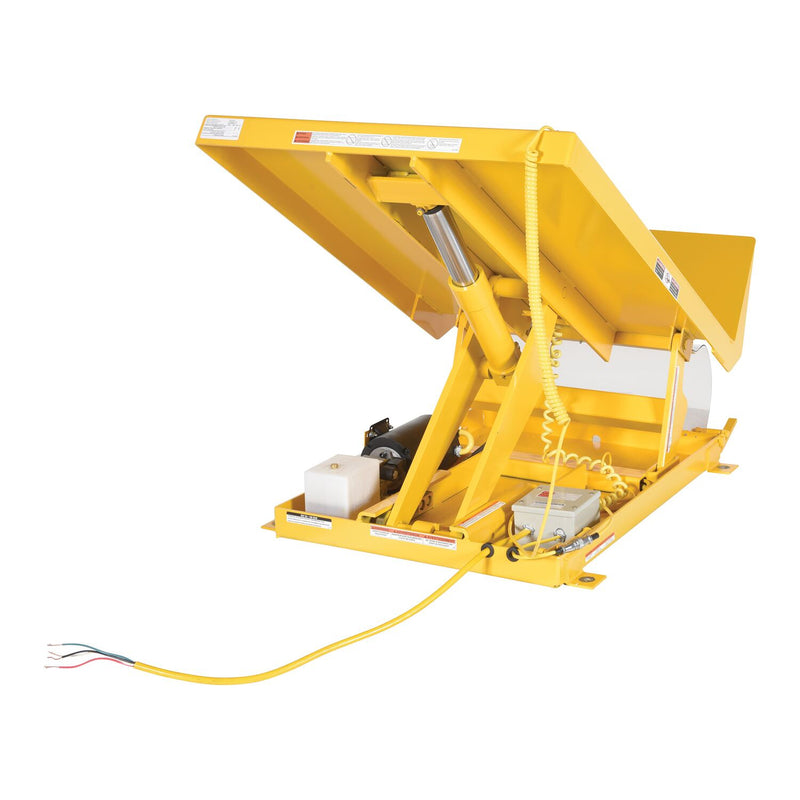 Vestil Steel Lift Table 36 In. x 48 In. AC Powered 460 Volt 3 Phase 2,000 Lb. Capacity Yellow - UNI-3648-2-YEL-460-3
