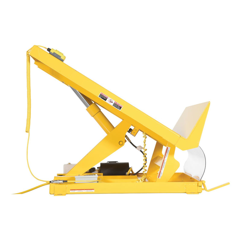Vestil Steel Lift Table 36 In. x 48 In. AC Powered 460 Volt 3 Phase 2,000 Lb. Capacity Yellow - UNI-3648-2-YEL-460-3