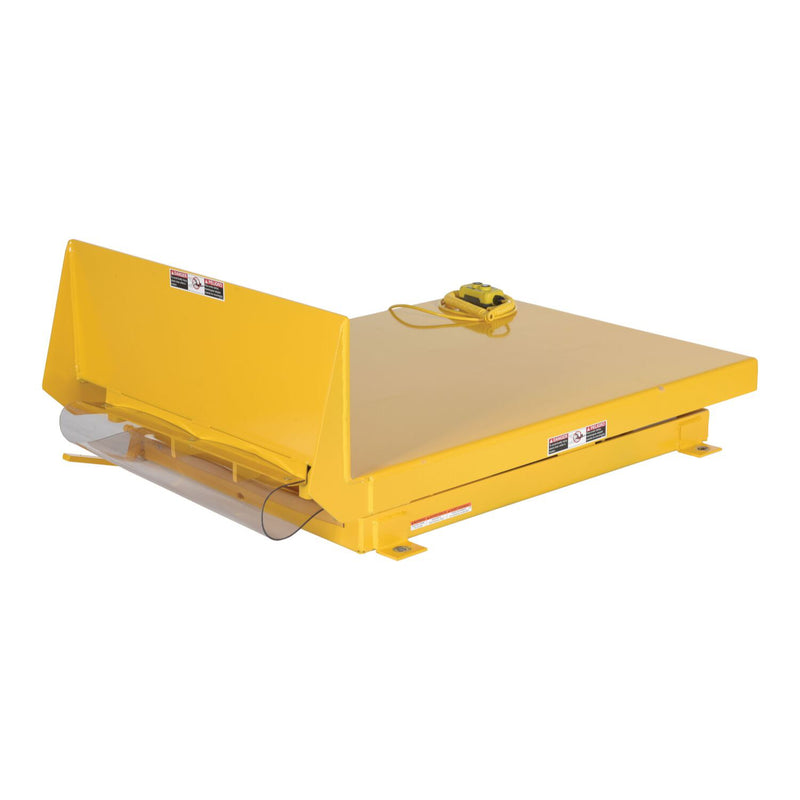 Vestil Steel Lift Table 36 In. x 48 In. AC Powered 460 Volt 3 Phase 2,000 Lb. Capacity Yellow - UNI-3648-2-YEL-460-3