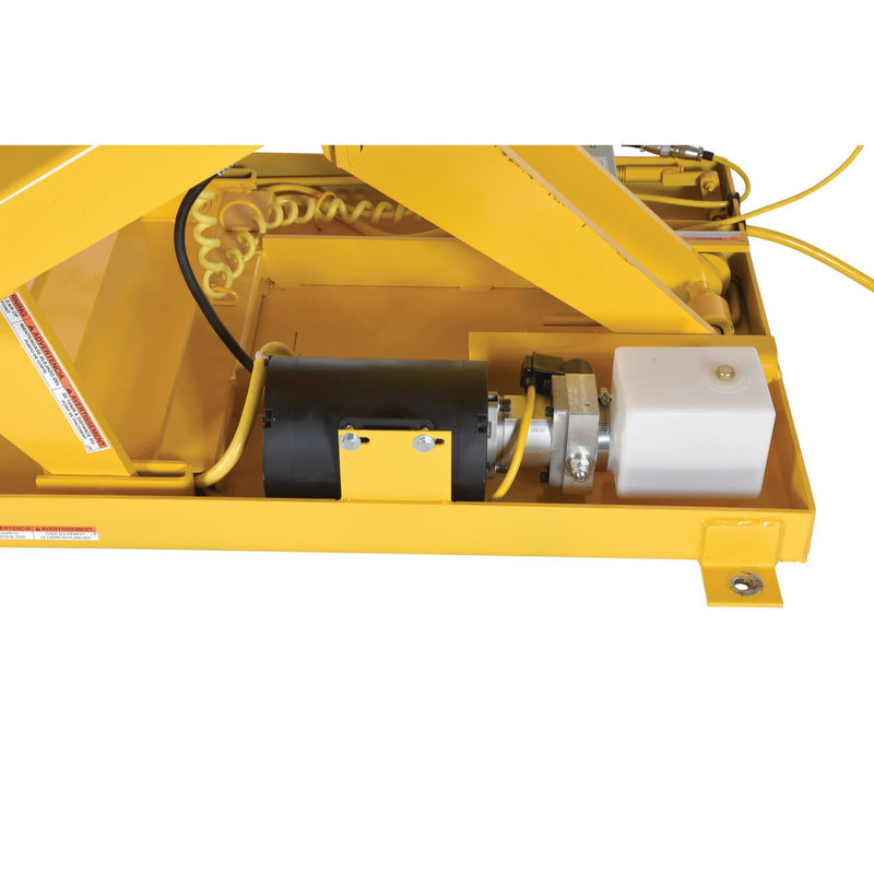 Vestil Steel Lift Table 36 In. x 48 In. AC Powered 460 Volt 3 Phase 2,000 Lb. Capacity Yellow - UNI-3648-2-YEL-460-3
