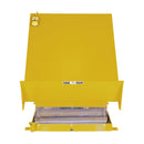 Vestil Steel Lift Table 40 In. x 48 In. AC Powered 230 Volt 1 Phase 2,000 Lb. Capacity Yellow -UNI-4048-2-YEL-230-1