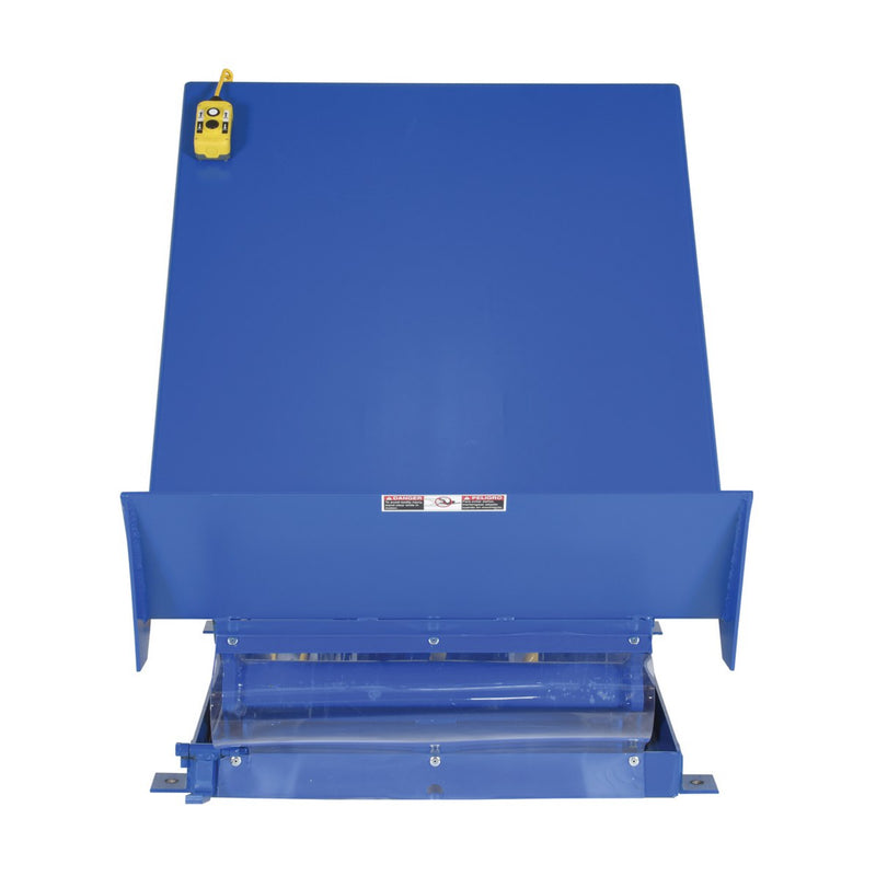 Vestil  Steel Lift Table 40 In x 48 In AC Powered 230 Volt 1 Phase 4,000 Lb. Capacity Blue - UNI-4048-4-BLU-230-1