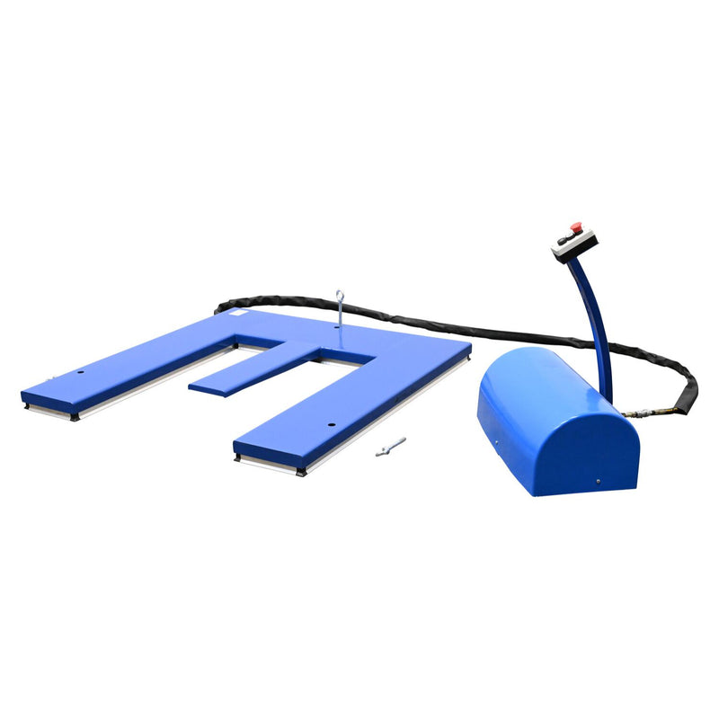 Vestil Steel Low Profile Electric Lift Table E Type 56 In. x 52-3/4 In. x 3-1/2 In. 2000 Lb. Capacity Blue - EHE-2