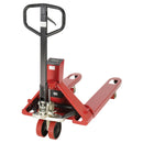 Vestil Steel Low Profile Pallet Truck with Scale 66 In. x 28 In. x 48 In. 5000 Lb. Capacity Red - PM-2748-SCL-LP