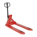 Vestil Steel Low Profile Pallet Truck with Scale 66 In. x 28 In. x 48 In. 5000 Lb. Capacity Red - PM-2748-SCL-LP
