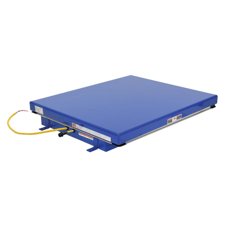 Vestil Steel Quick Ship Electric Hydraulic Lift Table 40 In. x 48 In. 3000 Lb. Capacity Blue - EHLT-4048-3-43-QS