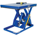 Vestil Steel Rotary Air Hydraulic Scissor Lift Table 40 In. x 48 In. 3,000 Lb. Capacity Blue - AHLT-4048-3-43
