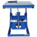 Vestil Steel Rotary Air Hydraulic Scissor Lift Table 40 In. x 48 In. 3,000 Lb. Capacity Blue - AHLT-4048-3-43