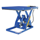 Vestil Steel Rotary Air Hydraulic Scissor Lift Table 48 In. x 48 In. 3,000 Lb. Capacity Blue - AHLT-4848-3-43