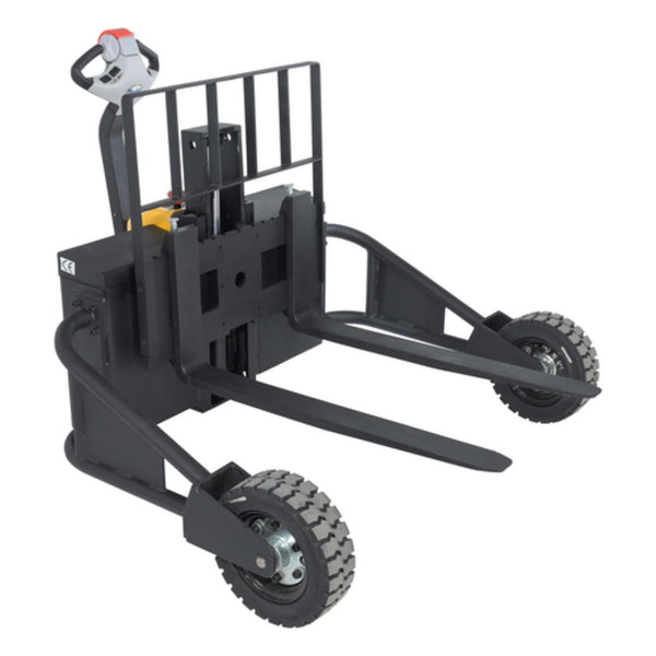 Vestil Steel Rough Terrain Electric Pallet Truck DC Powered AC Drive Motor 48 In. Inside Width 2000 Lb. Capacity Black / Yellow - RT-EPT-2-48