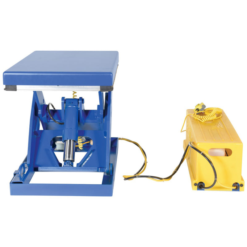 Vestil Steel Single Leg Shorty Scissor Lift Table 24 In. x 36 In. 2000 Lb. Capacity Blue - EHLTS-2436-2-31