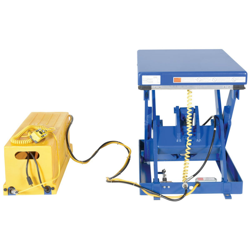 Vestil Steel Single Leg Shorty Scissor Lift Table 24 In. x 36 In. 2000 Lb. Capacity Blue - EHLTS-2436-2-31