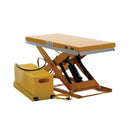 Vestil Steel Work Station Electric Hydraulic Scissor Table 40 In. x 48 In. 1500 Lb. Capacity Yellow - EHLT-WS-4048-1.5-36