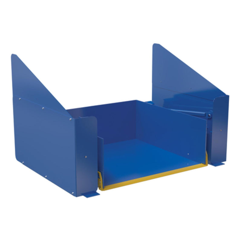 Vestil Steel Zero Lift & Tilt Table 52 In. x 52 In. AC Powered 460 Volt 3 Phase 2,000 Lb. Capacity Blue - ZLTT-5252-2-36