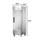 27"W Commercial Freezer 19 cu. ft. Single Solid Door Reach-In Freezer