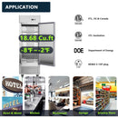 27"W Commercial Freezer 19 cu. ft. Single Solid Door Reach-In Freezer