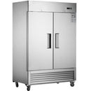54"W Commercial Freezer 42 cu. ft. 2 Solid Door Reach-In Freezer