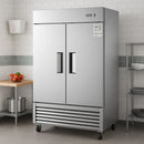 54"W Commercial Refrigerator 42 cu. ft. 2 Solid Door Reach-In Refrigerator